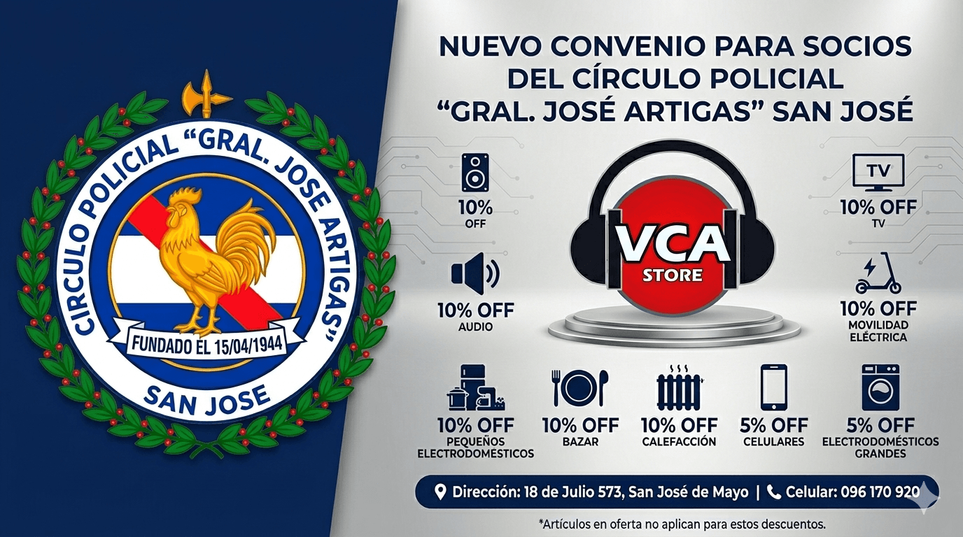 El Círculo Policial firma convenio con VCA Store con importantes beneficios para socios